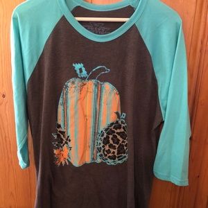 Crazy Train Fall pumpkin top